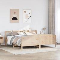 Berkfield Home Bed Frame without Mattress 180x200 cm Super King Solid Wood Pine in Brown