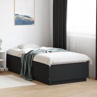 Berkfield Home Bed Frame with LED without Mattress Black 90x200 cm