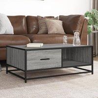 Berkfield Home Coffee Table Grey Sonoma 90x57x35 cm Engineered Wood & Metal | Size: 90 x 57 x 35 cm