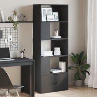 Berkfield Home Bookcase Black 70x36x189 cm Engineered Wood | Size: 70 x 36 x 189 cm