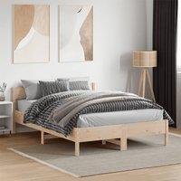 Berkfield Home Bed Frame without Mattress 140x190 cm Solid Wood Pine in Brown