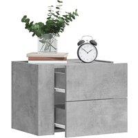 Berkfield Home Wall-mounted Bedside Cabinet Concrete Grey 45x30x35 cm | Size: 45 x 30 x 35 cm