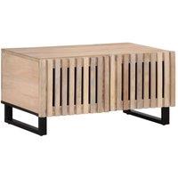 Berkfield Home Coffee Table White 80x51x40 cm Solid Wood Mango | Size: 80 x 51 x 40 cm
