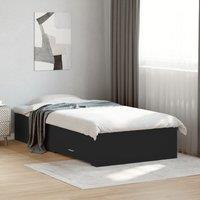 Berkfield Home Bed Frame with Drawers without Mattress Black 75x190 cm Small Single