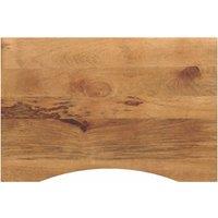 Berkfield Home Desk Top with Curve 90x50x2.5 cm Solid Wood Rough Mango in Brown