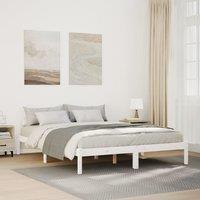 Berkfield Home Extra Long Bed Frame without Mattress White 160x220 cm Solid Wood Pine
