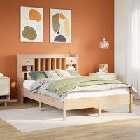 Berkfield Home Bookcase Bed without Mattress 140x200 cm Solid Wood Pine in Brown