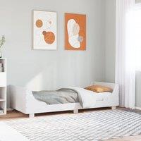 Berkfield Home Bed Frame without Mattress White 75x190 cm Small Single Solid Wood Pine