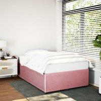 Bed Frame without Mattress Pink 120x190 cm Small Double Velvet