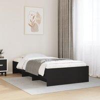 Berkfield Home Bed Frame without Mattress Black 90x200 cm Engineered Wood