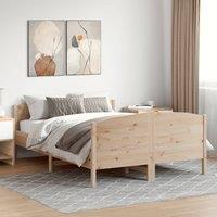 Berkfield Home Bed Frame without Mattress 120x200 cm Solid Wood Pine in Brown | Size: Small Double