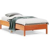 Berkfield Home Bed Frame without Mattress Wax Brown 90x190 cm Single Solid Wood Pine
