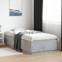 Berkfield Home Bed Frame without Mattress Concrete Grey 90x200 cm