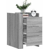 Berkfield Home Bedside Cabinet Grey Sonoma 45x50x65 cm Engineered Wood | Size: 45 x 50 x 65 cm