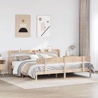 Berkfield Home Bed Frame without Mattress 200x200 cm Solid Wood Pine in Brown