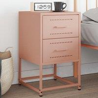 Berkfield Home Bedside Cabinet Pink 36x39x60.5 cm Steel