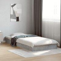 Berkfield Home Bed Frame without Mattress Concrete Grey 75x190 cm Small Single
