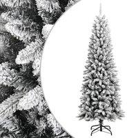 Artificial Christmas Tree with Flocked Snow 210 cm PVC&PE
