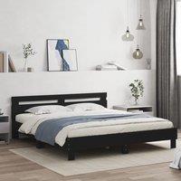 Berkfield Home Bed Frame without Mattress Black 180x200 cm Super King