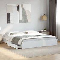 Berkfield Home Bed Frame with Drawers without Mattress White 200x200 cm