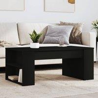 Berkfield Home Coffee Table Black 102x55x42 cm Engineered Wood | Size: 102 x 55 x 42 cm