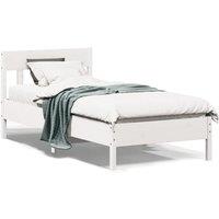 Berkfield Home Bed Frame without Mattress White 90x200 cm Solid Wood Pine