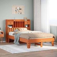 Berkfield Home Bed Frame without Mattress Wax Brown 135x190 cm Solid Wood Pine