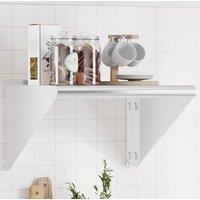 Berkfield Home Wall Shelf 50x45x31 cm Silver Stainless Steel | Size: 50 x 45 x 31 cm