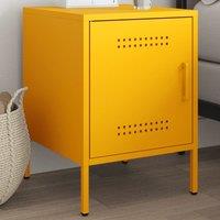 Berkfield Home Bedside Cabinet Mustard Yellow 36x39x50.5 cm Steel