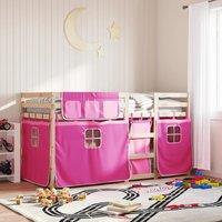 Bunk Bed without Mattress Pink 90x200 cm Solid Wood Pine