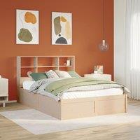 Berkfield Home Bed Frame without Mattress 140x190 cm Solid Wood Pine in Brown