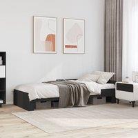 Berkfield Home Bed Frame without Mattress Black 75x190 cm Small Single Engineered Wood