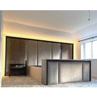 HOB Furniture Oakland Tv Bed, Luxury French Velvet - Hb 228 Cm, Silver Grey | Size: Double