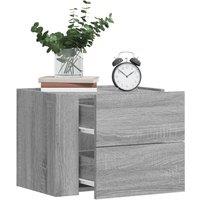 Wall-mounted Bedside Cabinets 2 pcs Grey Sonoma 45x30x35 cm