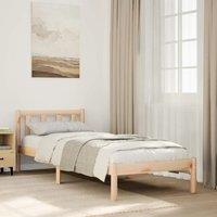 Berkfield Home Extra Long Bed Frame without Mattress 90x220 cm Solid Wood Pine in Brown