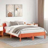 Berkfield Home Bed Frame without Mattress Wax Brown 160x200 cm Solid Wood Pine