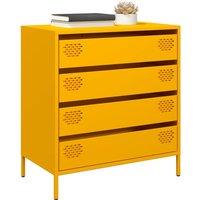 Berkfield Home Sideboard Mustard Yellow 68x39x73.5 cm Cold-rolled Steel