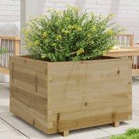 Berkfield Home Garden Planter 70x70x49.5 cm Impregnated Wood Pine in Brown
