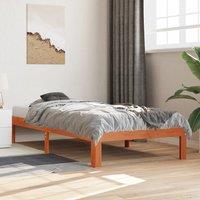 Berkfield Home Bed Frame without Mattress Wax Brown 90x190 cm Single Solid Wood Pine