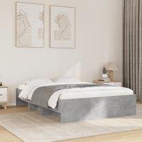 Berkfield Home Bed Frame without Mattress Concrete Grey 120x190cm Engineered Wood | Size: 120x190 cm