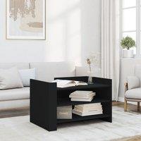 Berkfield Home Coffee Table Black 80x50x50 cm Engineered Wood | Size: 80 x 50 x 50 cm