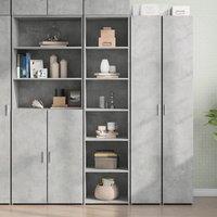 Berkfield Home Highboard Concrete Grey 45x41x185 cm Engineered Wood | Size: 45 x 41 x 185 cm