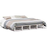 Berkfield Home Bed Frame without Mattress White 180x200 cm Super King Solid Wood Pine