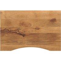 Berkfield Home Desk Top with Curve 100x60x2.5 cm Solid Wood Rough Mango in Brown