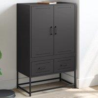 Berkfield Home Highboard Black 68x39x111.5 cm Steel