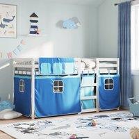 Bunk Bed without Mattress Blue 90x200 cm Solid Wood Pine