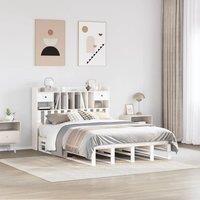 Berkfield Home Bookcase Bed without Mattress White 140x190 cm Solid Wood Pine