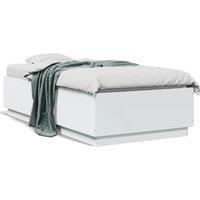 Bed Frame without Mattress White 90x190 cm Single