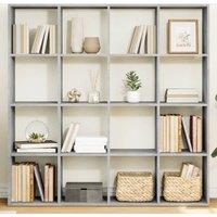 Book Cabinet Concrete Grey 137.5x29x137.5 cm Engineered Wood