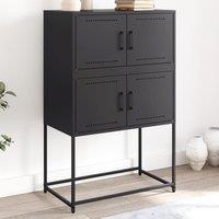 Berkfield Home Sideboard Black 68.5x38.5x107 cm Steel